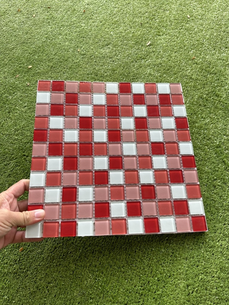 [DSC-2608-45617] Gạch Mosaic Thủy Tinh Hỗn Hợp Màu Hồng