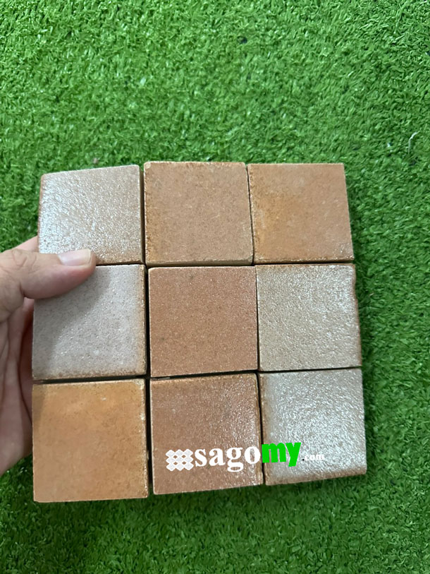 [DSC-2608-36925] Gạch Gốm Mosaic Vuông Màu Cam Đất