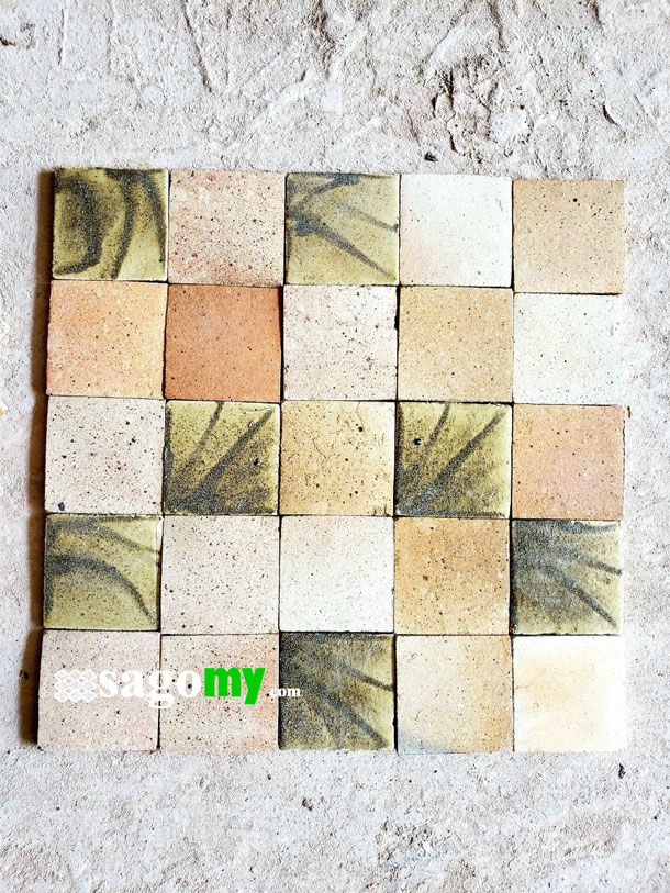 [DSC-2608-83169] Gạch Gốm Nung 10x10 Cm Màu Vàng Nhạt Trang Trí