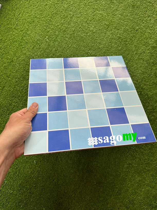 [DSC-2608-30032] Gạch 30x30 Cm Hồ Bơi Hỗn Hợp Xanh Biển