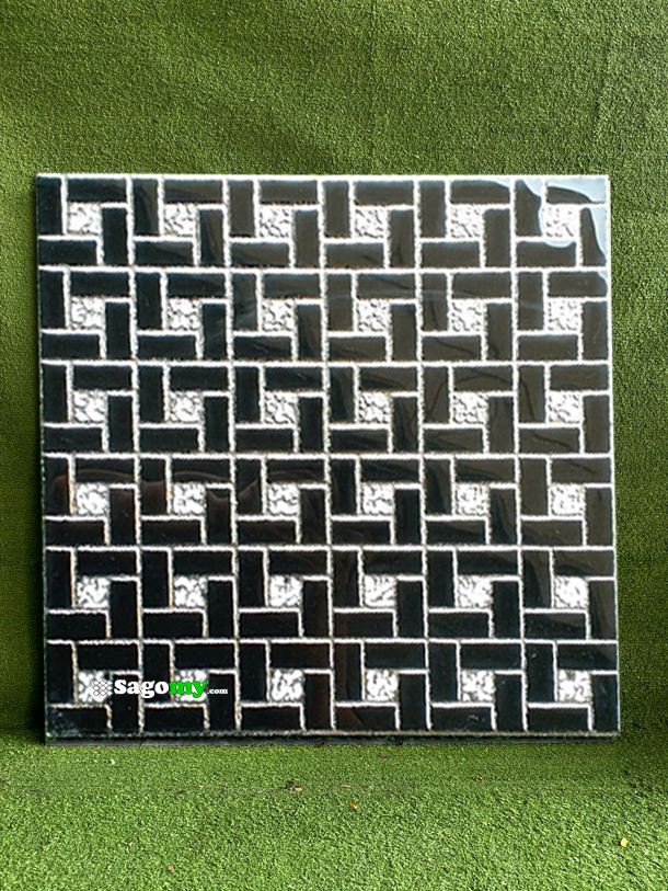 [DSC-2608-17925] Gạch 30x30 Cm Trang Trí Nhũ Bạc Trắng Đen Hình Ô Vuông