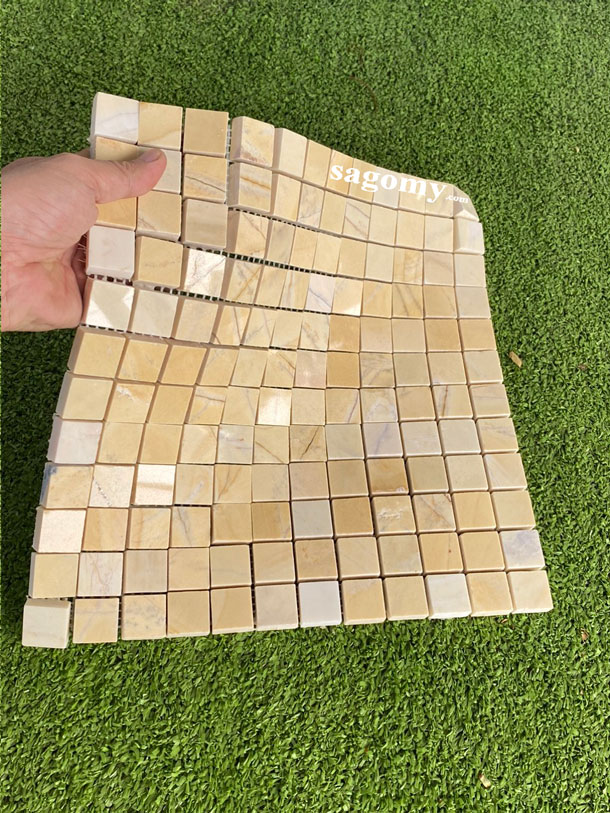 [DSC-2608-97603] Gạch Mosaic Đá Tự Nhiên Màu Vàng Bóng