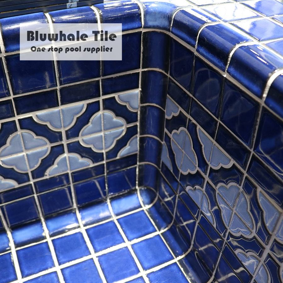 [DSC-2607-93023] Gạch Gốc Bể Bơi Gốm Sứ Phủ Men Xanh Bluwhale Tile BCZB628-633