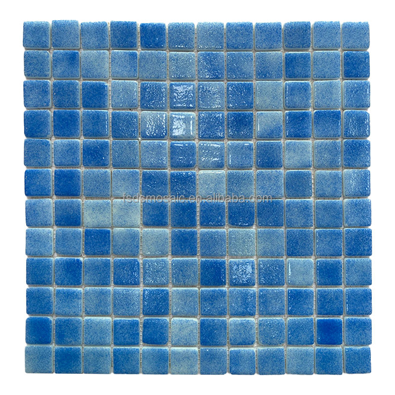 [DSC-2607-48413] Mosaic kính hồ bơi xanh phối 20x20 mm DS MOSAIC DSSPG003