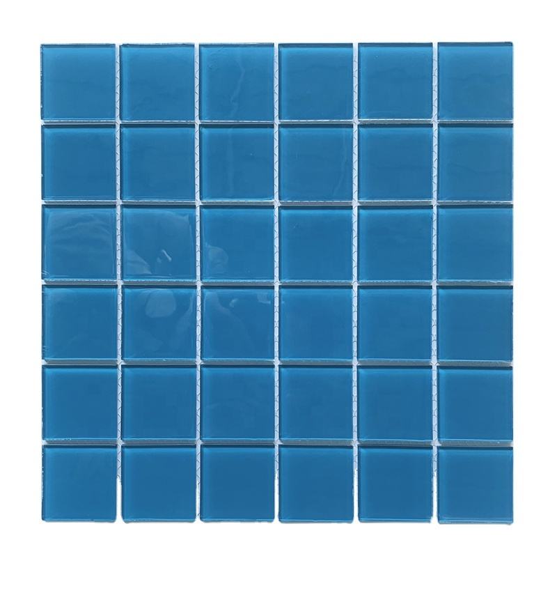 [DSC-2607-21239] Gạch mosaic kính mờ pha lê Shunlei 4mm cho hồ bơi