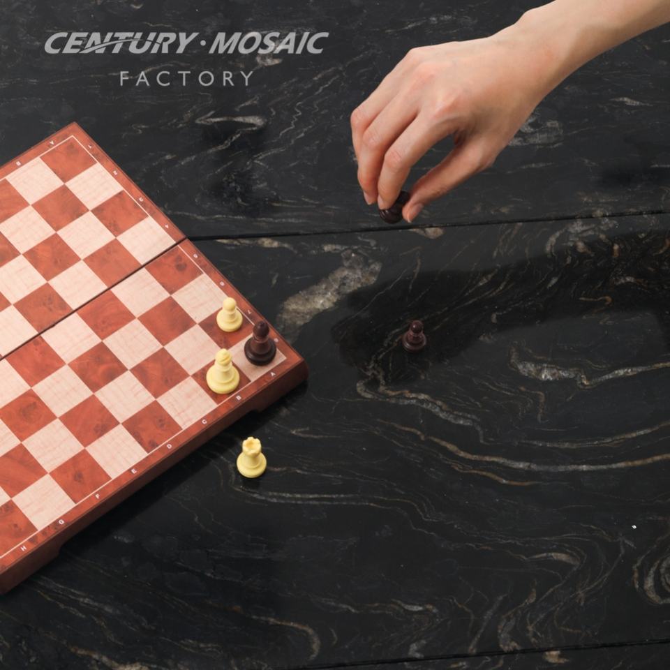 [DSC-2607-42648] Gạch Quartzite Midas Black Gold Centurymosaic - Lát sàn tường cao cấp 300x600mm