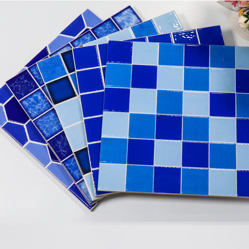[DSC-2607-16780] Gạch mosaic men bóng ốp hồ bơi 300x300 mm dày 8,5 mm mẫu 003