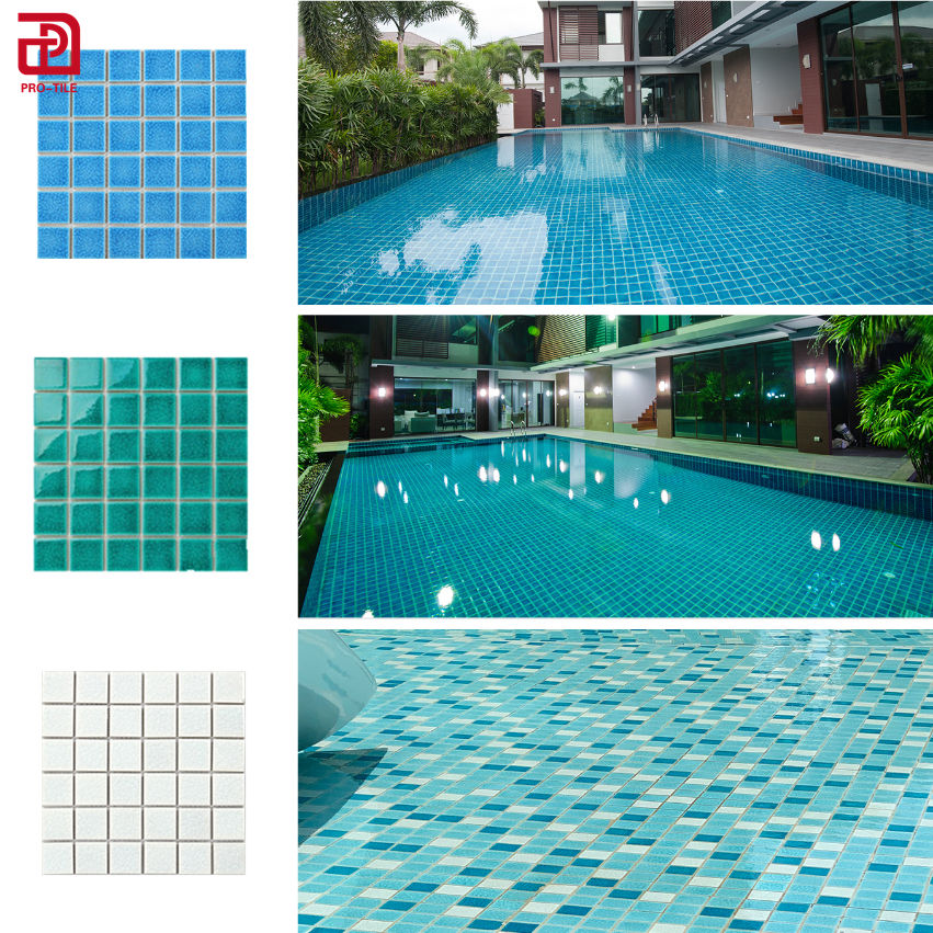 [DSC-2607-13863] Gạch mosaic ceramic vân rạn băng cho hồ bơi