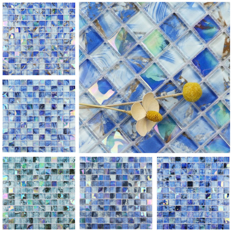 [DSC-2607-73866] Gạch Mosaic Kính Rainbow Sparkle Ralart Lyons cho Bể Bơi