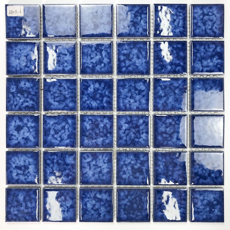 [DSC-2607-83864] Gạch mosaic sứ men rạn xanh T&F TF4809-6 300x300 mm cho hồ bơi, phòng tắm