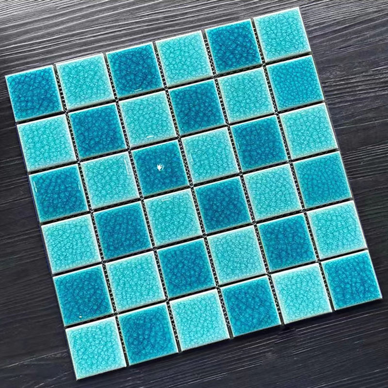 [DSC-2607-46591] Gạch mosaic kính gương ánh sắc vuông Dapeng MT016 trang trí hồ bơi và phòng tắm