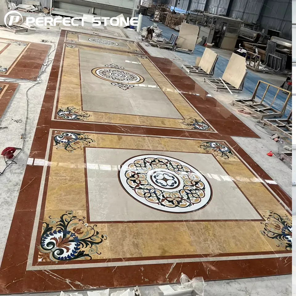 [DSC-2607-58014] Gạch lát sàn đá marble Waterjet Perfect Stone - Thiết kế hiện đại cho khách sạn & biệt thự