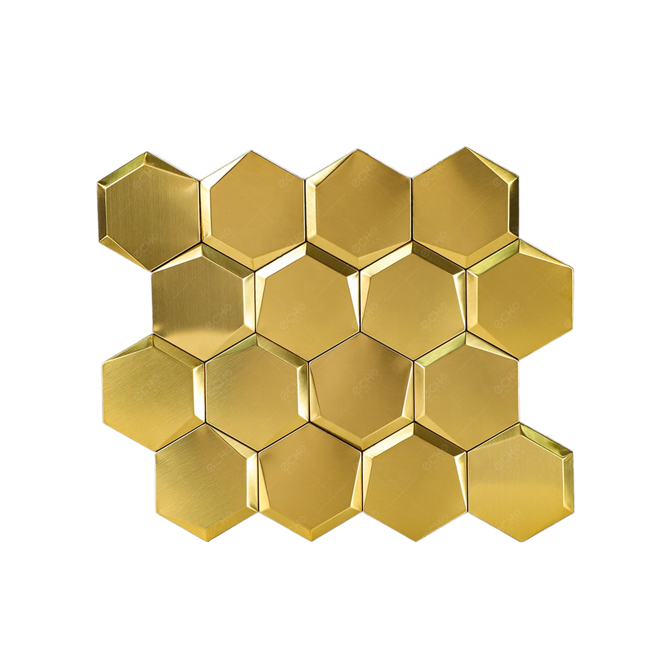 [DSC-2607-41175] Gạch Mosaic Lục Giác Kim Loại Cao Cấp SJZ - Ốp Tường Hiện Đại