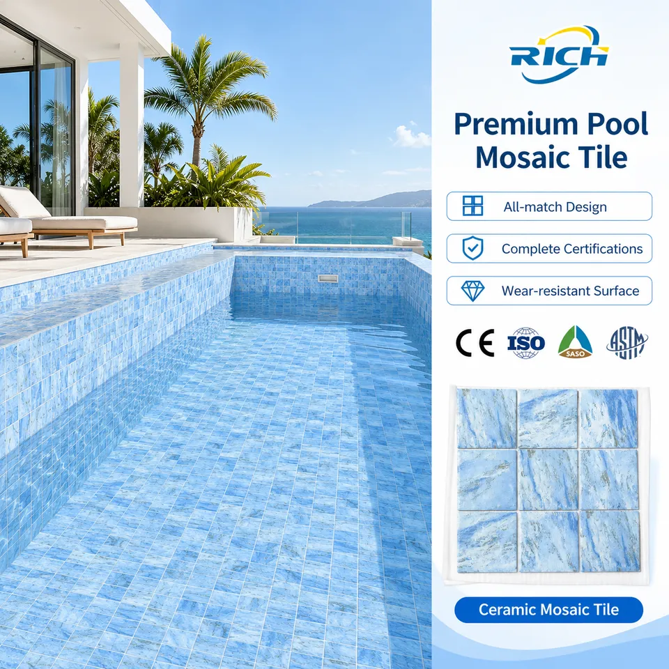 [DSC-2607-32333] Gạch Mosaic Ceramic RuiChi 5.2MM - Lát Bể Bơi, Trang Trí Nội Thất