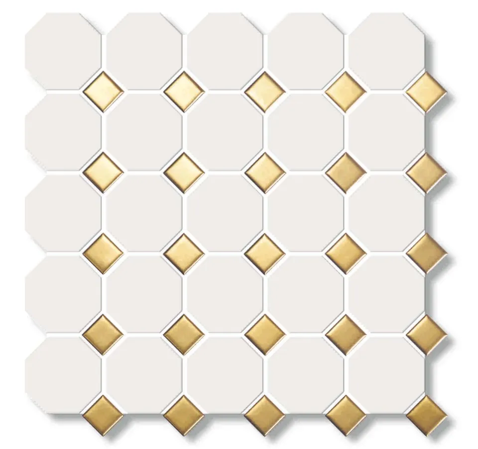 [DSC-2607-21852] Gạch Mosaic Gốm Ceramic Vàng Trắng A-Diffusion DJNXWN31933 - Trang Trí Tường