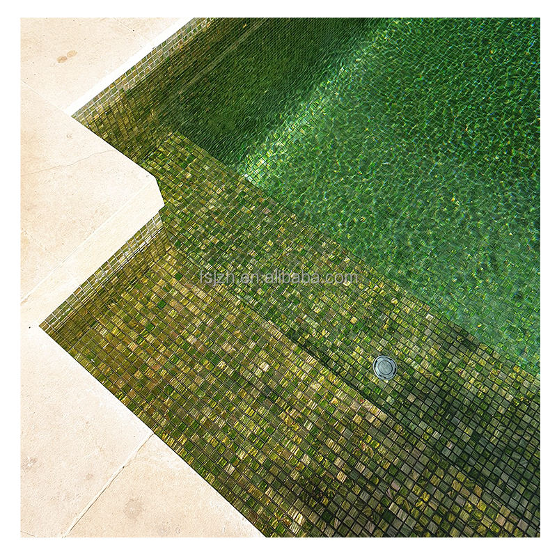 [DSC-2607-34715] Gạch Mosaic Kính Xanh Lá JOY JGL2003 - Trang Trí Bể Bơi & Phòng Tắm