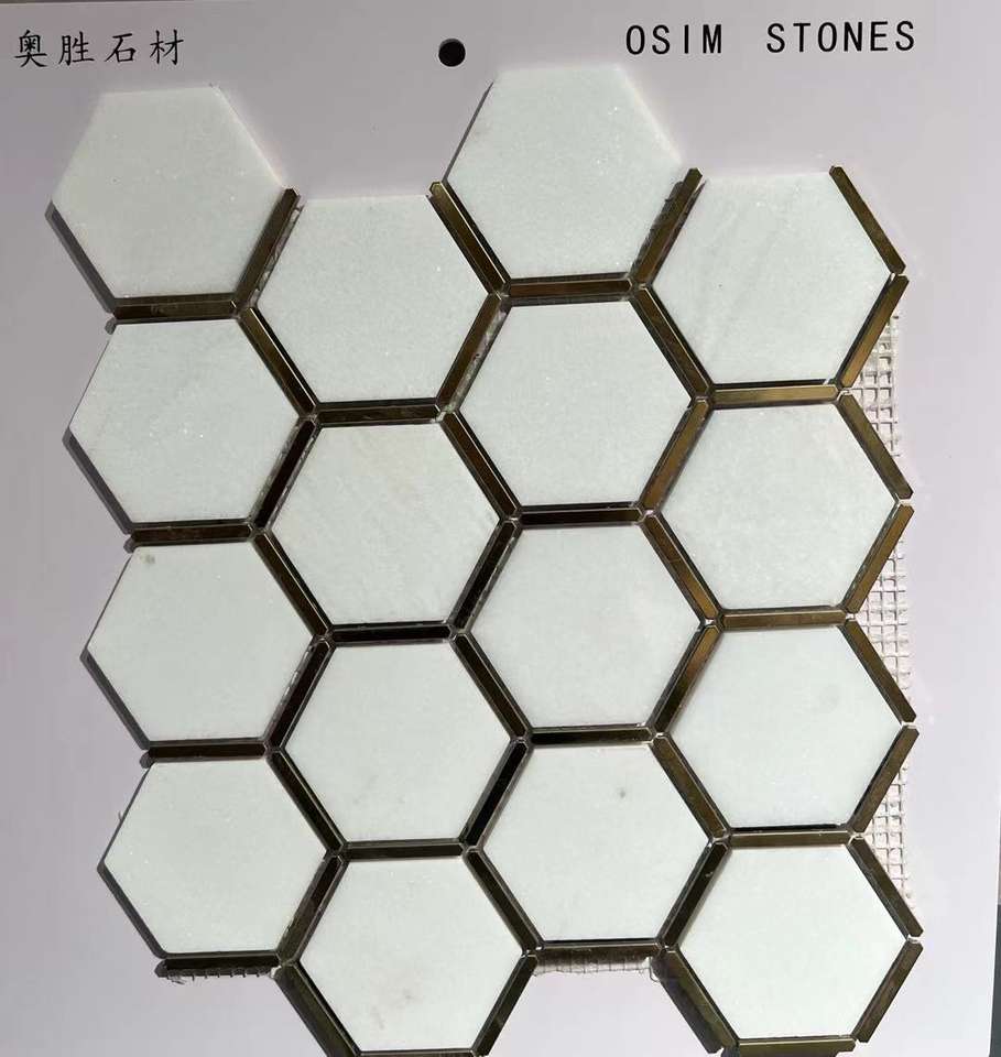 [DSC-2607-45496] Gạch Mosaic Đá Marble Lục Giác Osim OS5108 - Thiết Kế Hiện Đại