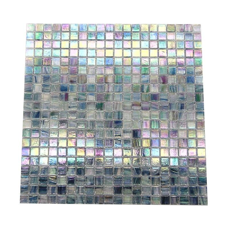 [DSC-2607-14581] Gạch mosaic kính BJD Goldline ánh xanh óng ánh NF766 326x326mm