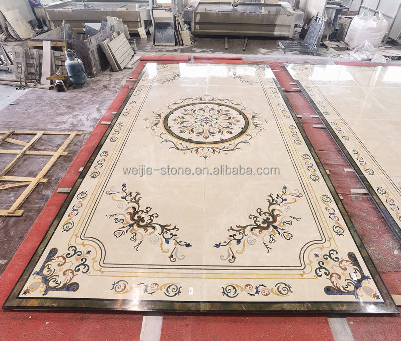 [DSC-2607-53865] Gạch Mosaic Waterjet Medallion WJ-WM675 - Đá Marble Trang Trí Sàn Nhà