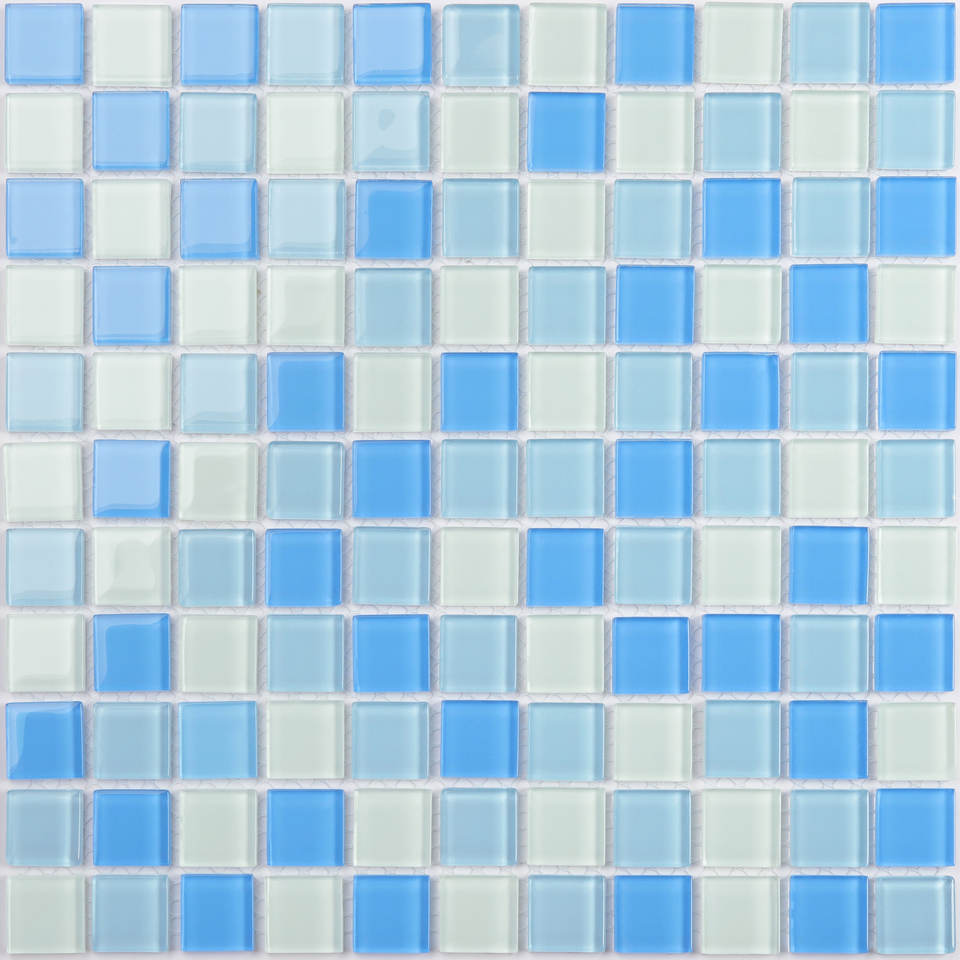 [DSC-2607-79161] Gạch mosaic kính hiện đại cho hồ bơi và tường nội thất, thiết kế parquet kết hợp họa tiết đồ họa