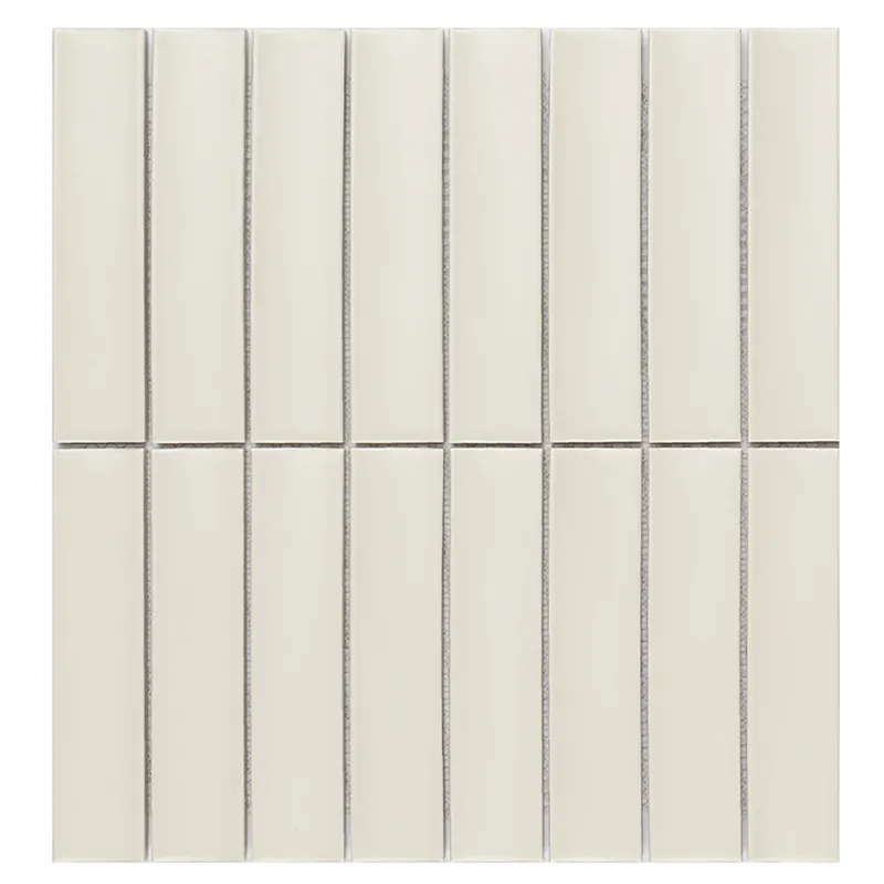 [DSC-2607-89017] Gạch Mosaic Ceramic Trắng Sọc XINGCHANG 275x292mm - Ốp Tường Bếp Phòng Tắm