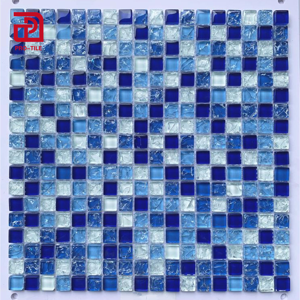 [DSC-2607-34531] Gạch mosaic kính ốp tường PRO-TILE-FF 6002, ô vuông 30 x 30 mm