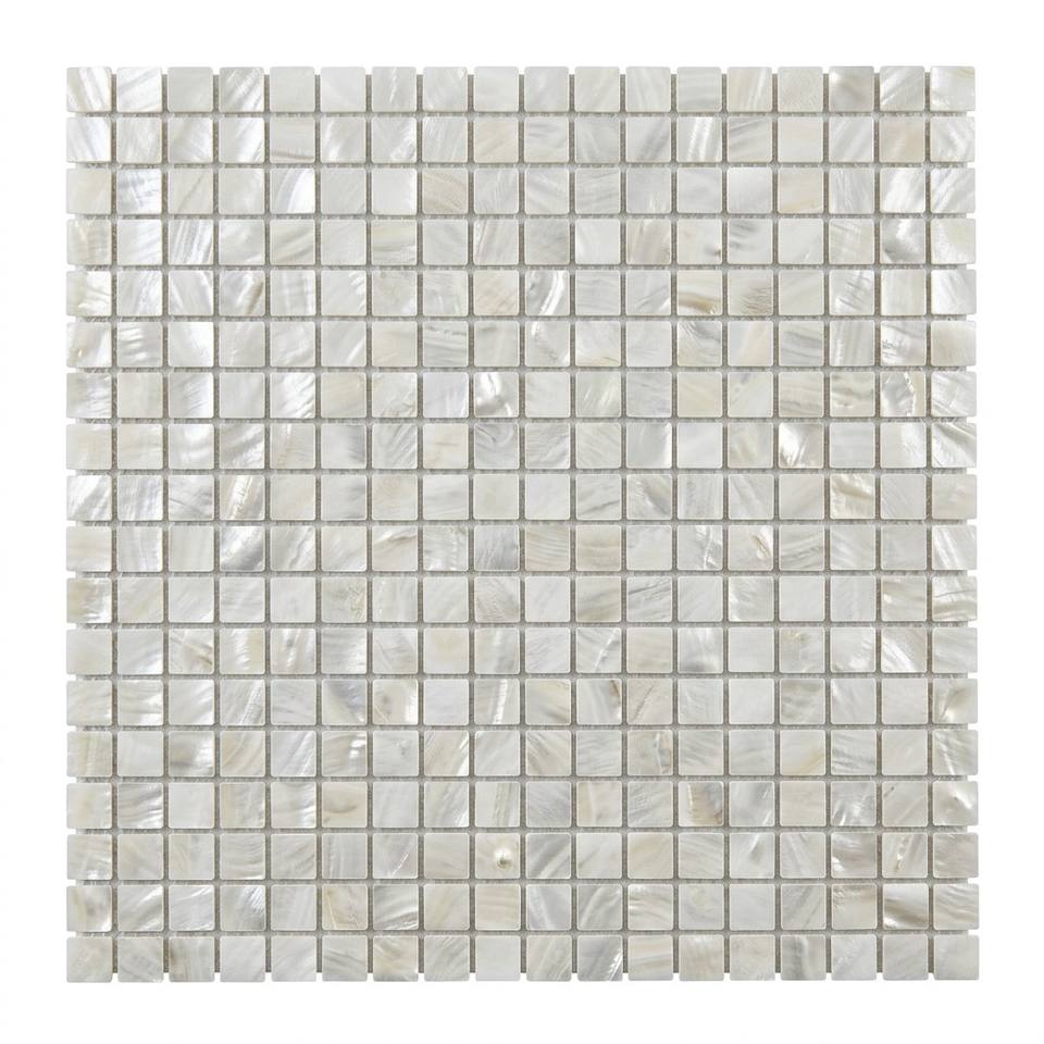 [DSC-2607-58926] Gạch mosaic kính QED 07034 xanh nước bóng men rạn băng 300x300 mm