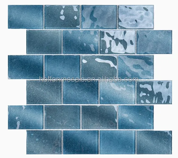 [DSC-2607-99187] Gạch Mosaic Pha Lê Hoffon HF-GL018 - Bề Mặt Bóng Loáng Cho Hồ Bơi & Khách Sạn