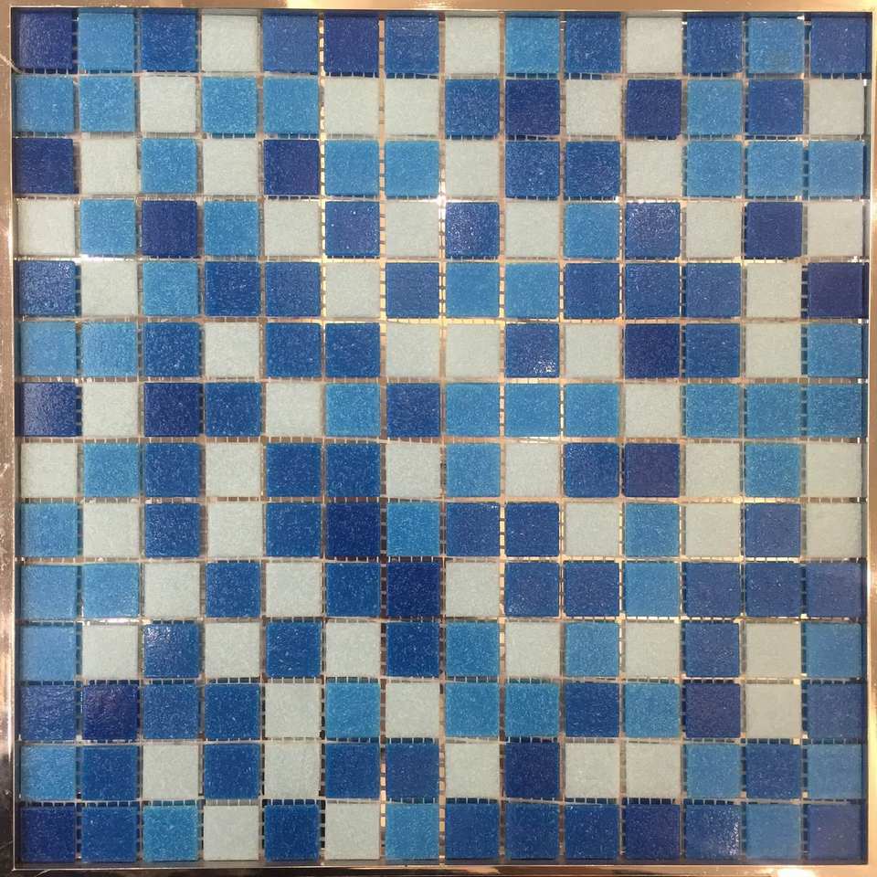 [DSC-2607-85425] Gạch mosaic kính màu xanh wu 9987 kích thước 327x327 mm cho hồ bơi, phòng tắm