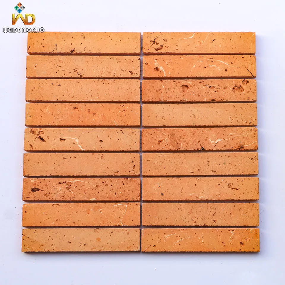 [DSC-2607-81970] Gạch mosaic đất sét đỏ tái chế dạng thanh W&D 3062-T01 phong cách hiện đại