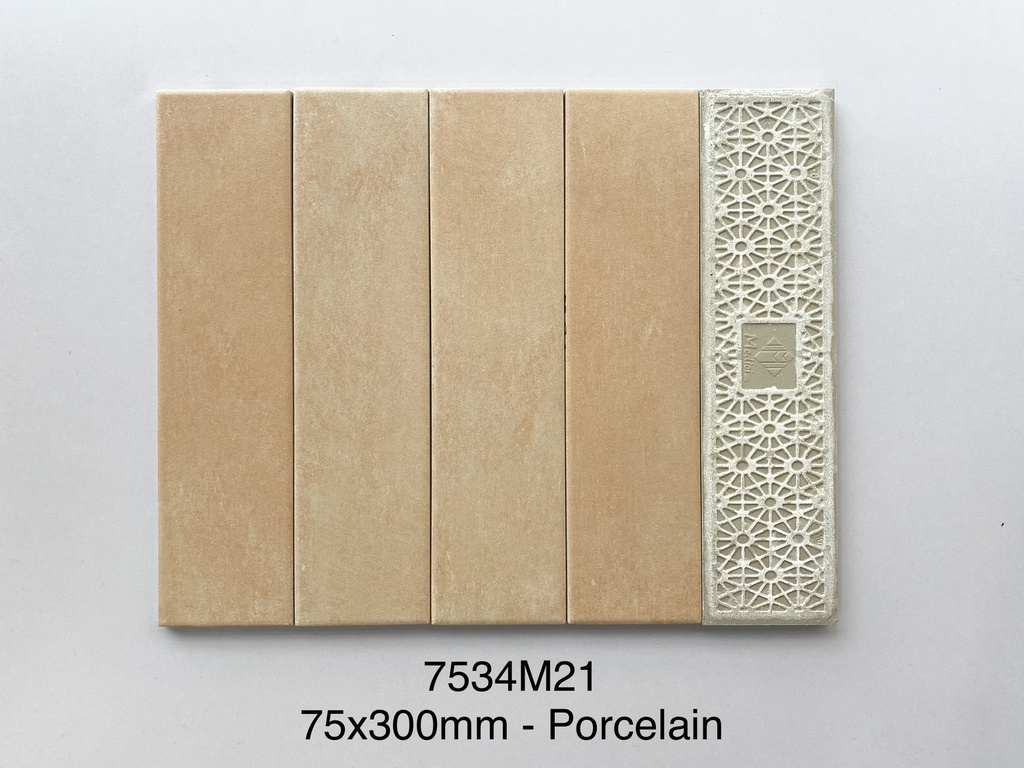 Gạch Thẻ Porcelain 75x300mm Men Matt Màu Loang 7534M23