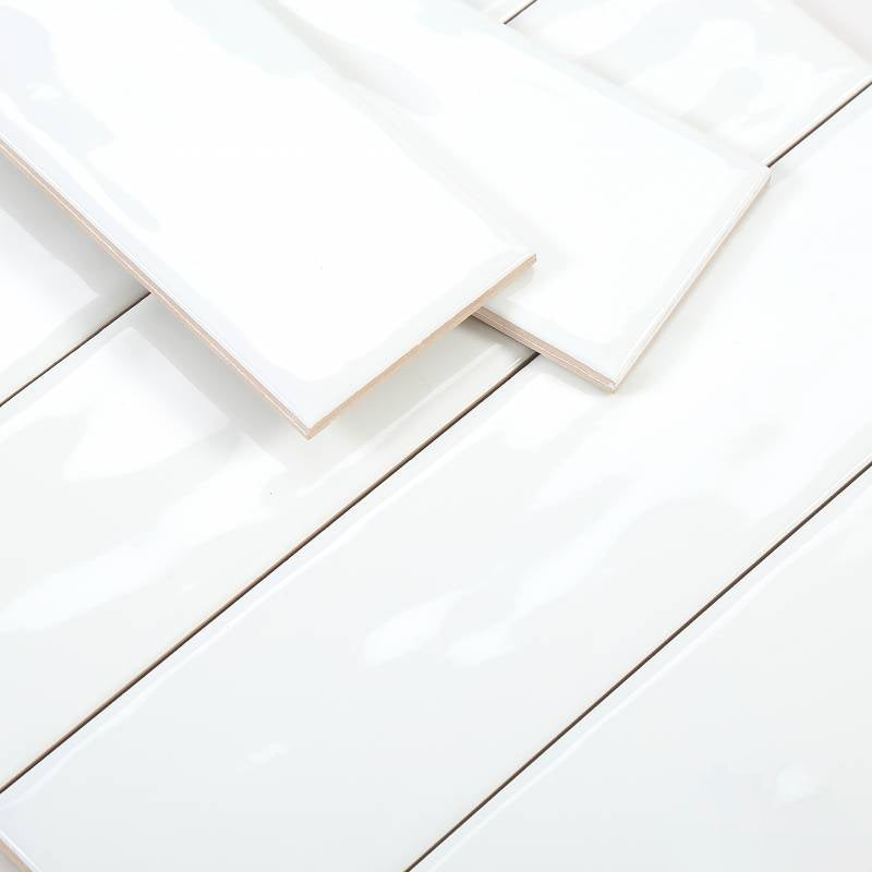 Gạch thẻ lượn sóng kem bóng loại 1 KT  63.5x254 mm mã 990105_SA
