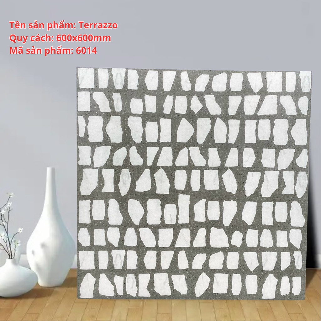 Gạch Terrazzo KT 600x600mm Men Matt Mã ECO6014