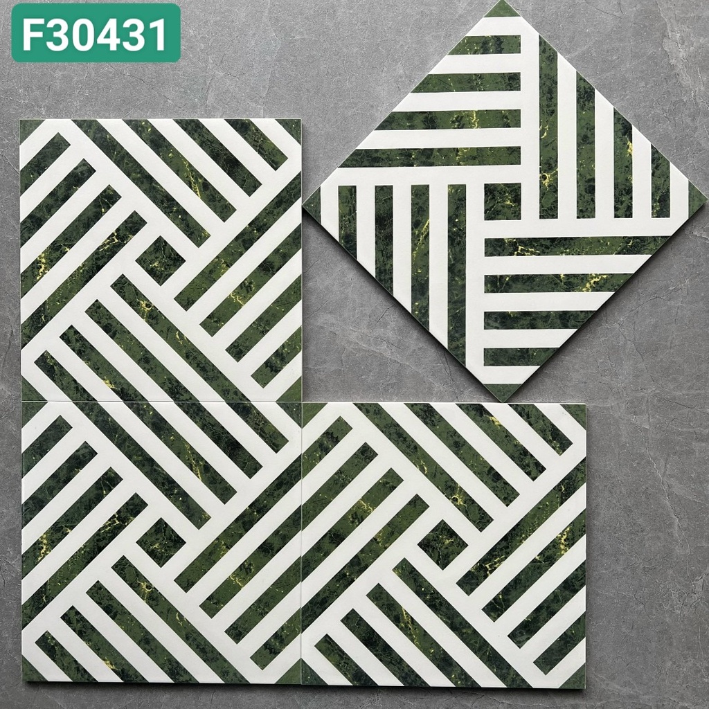 Gạch bông Sọc kẻ xanh F30431 KT 30x30cm