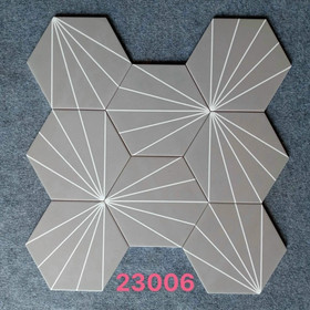 Gạch lục giác xám đậm 200x230x115mm