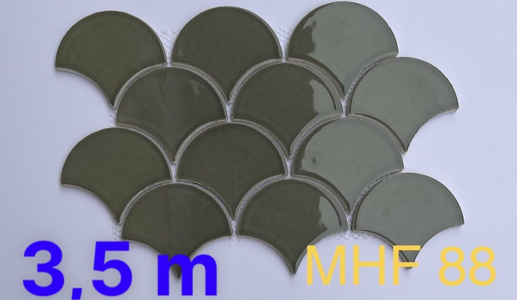 Gạch Mosaic vảy cá xám bóng mã MHF 88