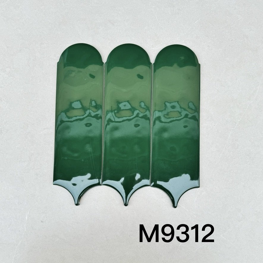 Gạch lông vũ xanh lục 90x308mm M9312