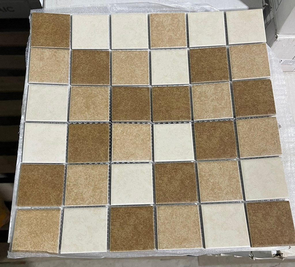 Gạch Mosaic gốm sứ mix nâu mã OV199