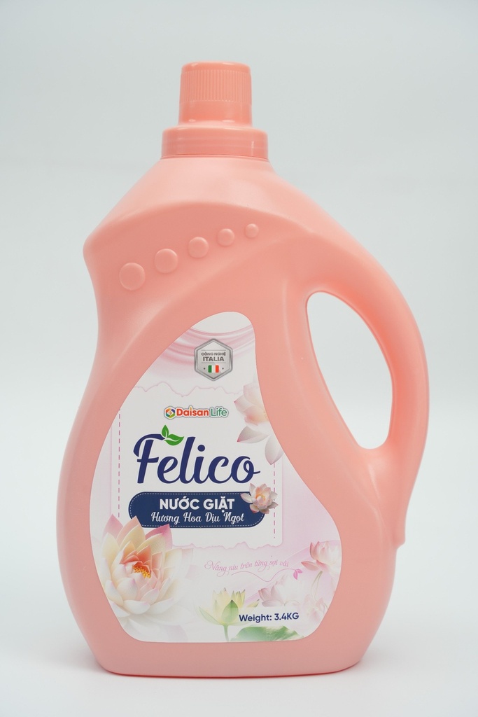 Nước giặt Felico hương hoa dịu ngọt 3.4kg - Hồng