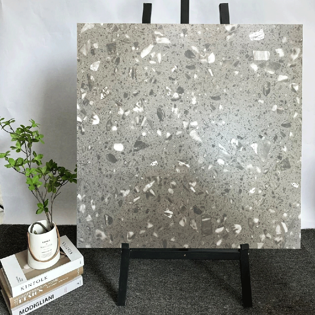 Gạch terrazzo TQ, KT 600x600 mm porcelain mặt mờ mã 6809