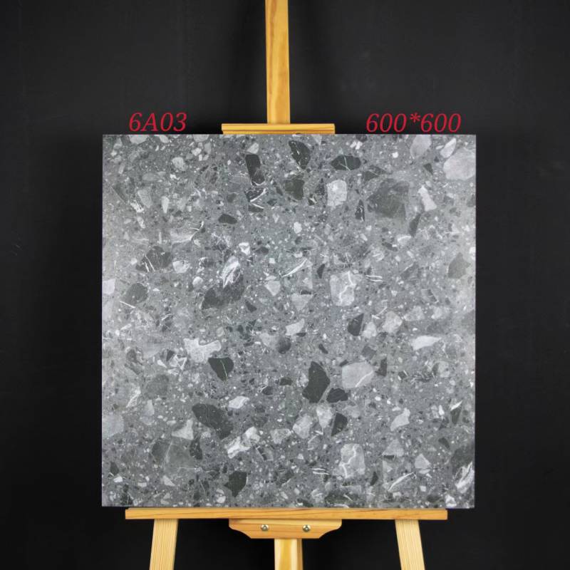 Gạch Terrazzo TQ, KT 600x600mm Xương Porcelain mờ phẳng mã 6A03