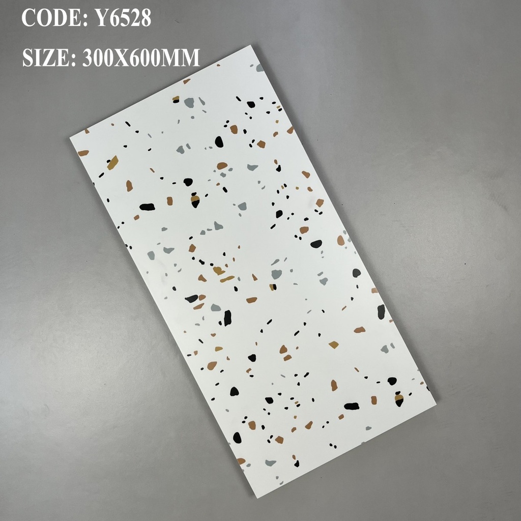 Gạch terrazzo VN, KT 300x600 mm xương ceramic mặt mờ mã Y6528_SA (6528) loại 1