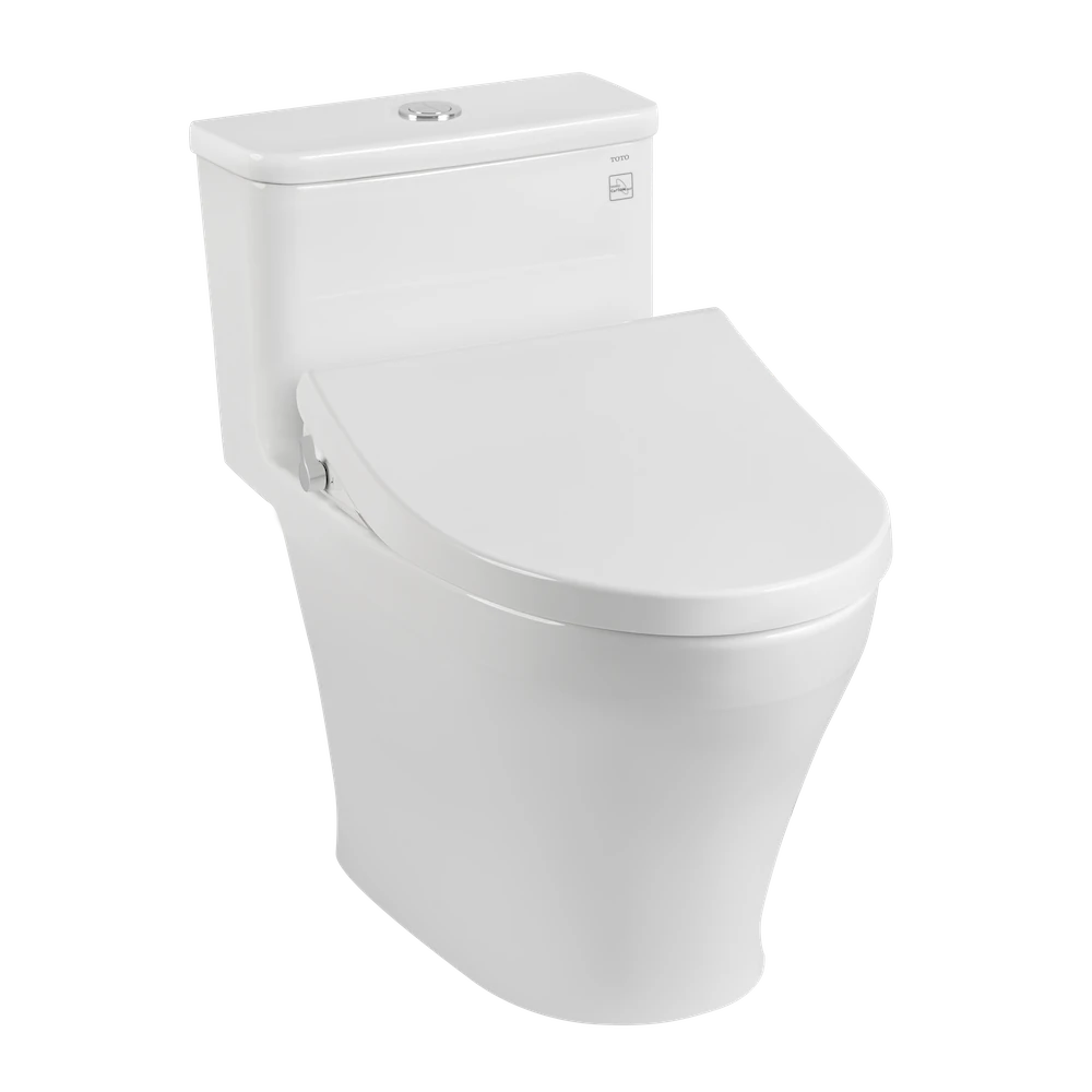 Bàn cầu một khối kèm nắp rửa cơ ECOWASHER MS857DE4#XW