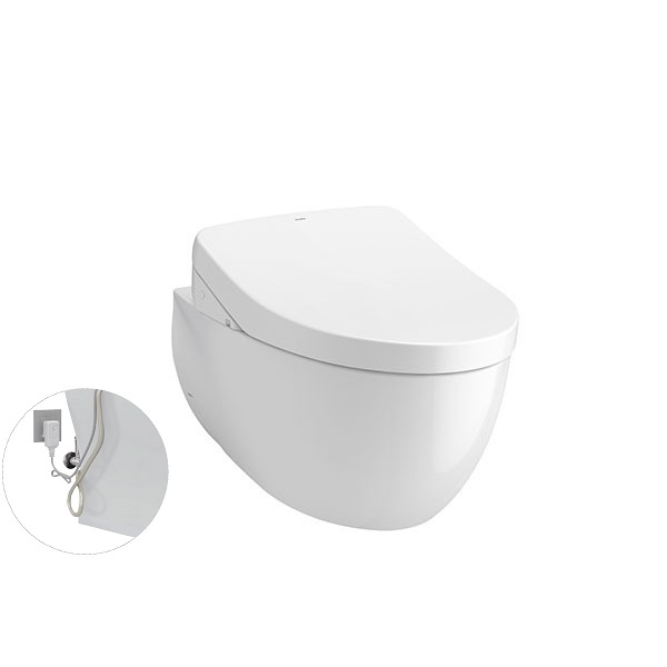 Bàn cầu treo tường LP Series kèm nắp rửa điện tử WASHLET CW812RA_TCF4911Z_WH172A