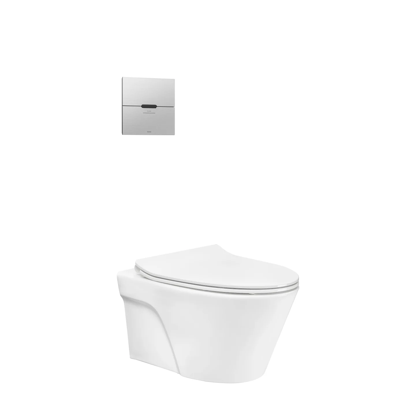 Bàn cầu treo tường kết hợp van xả cảm ứng CW822RFVA1_TREF35L2A_WH005A