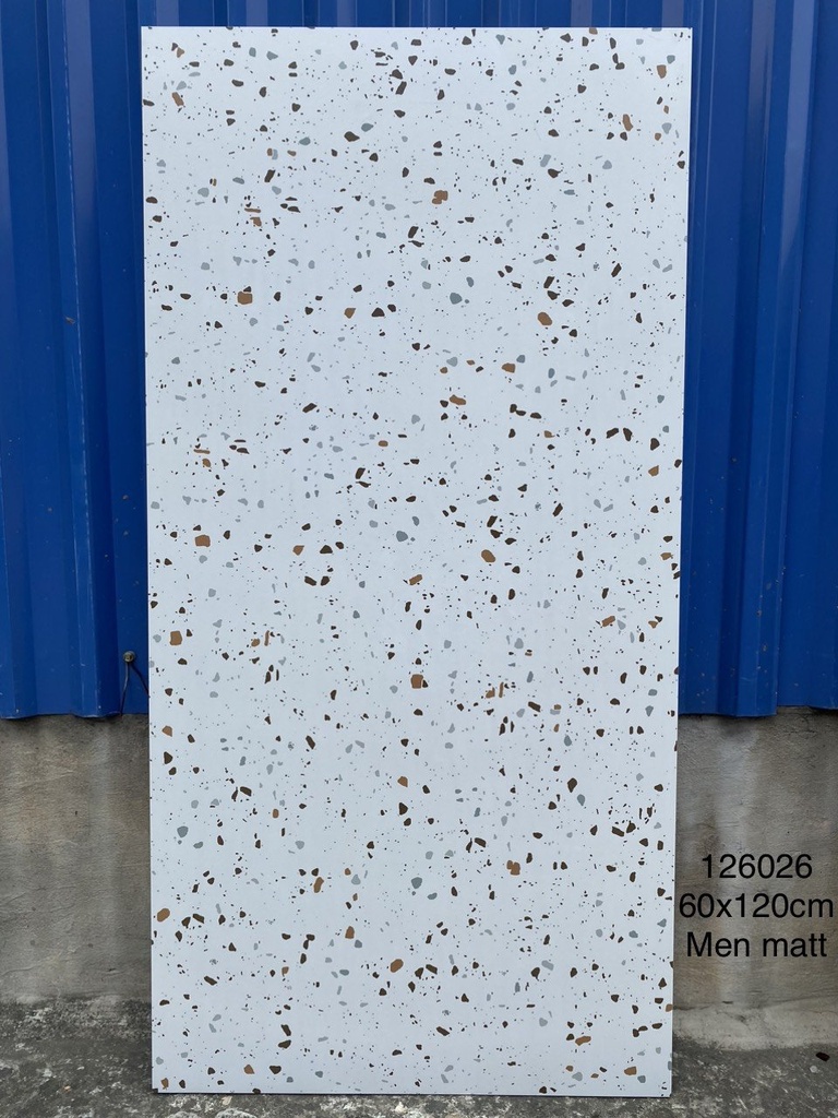 [126026_] GạchTerrazzo TQ, KT 600x1200mm Xương Porcelain mờ phẳng mã 126026