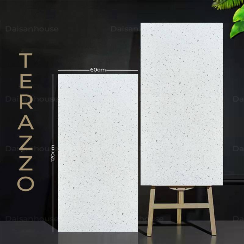 Gạch Terrazzo TQ, KT 600x1200mm Xương Porcelain mờ phẳng Mã 126013 
