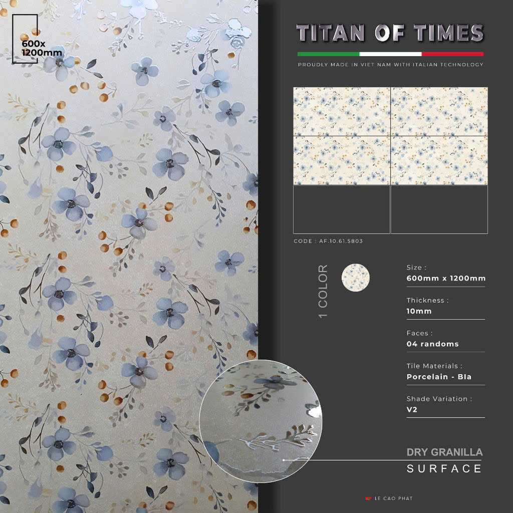 Gạch 60x120 dày 10 ly Hiệu Ứng Rải Hạt cao cấp AF.10.61.5803
