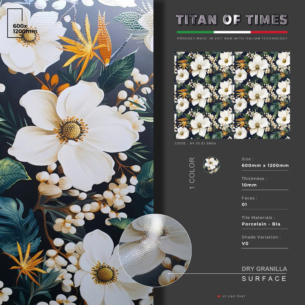 Gạch 60x120 dày 10 ly Hiệu Ứng Rải Hạt cao cấp AF.10.61.5804