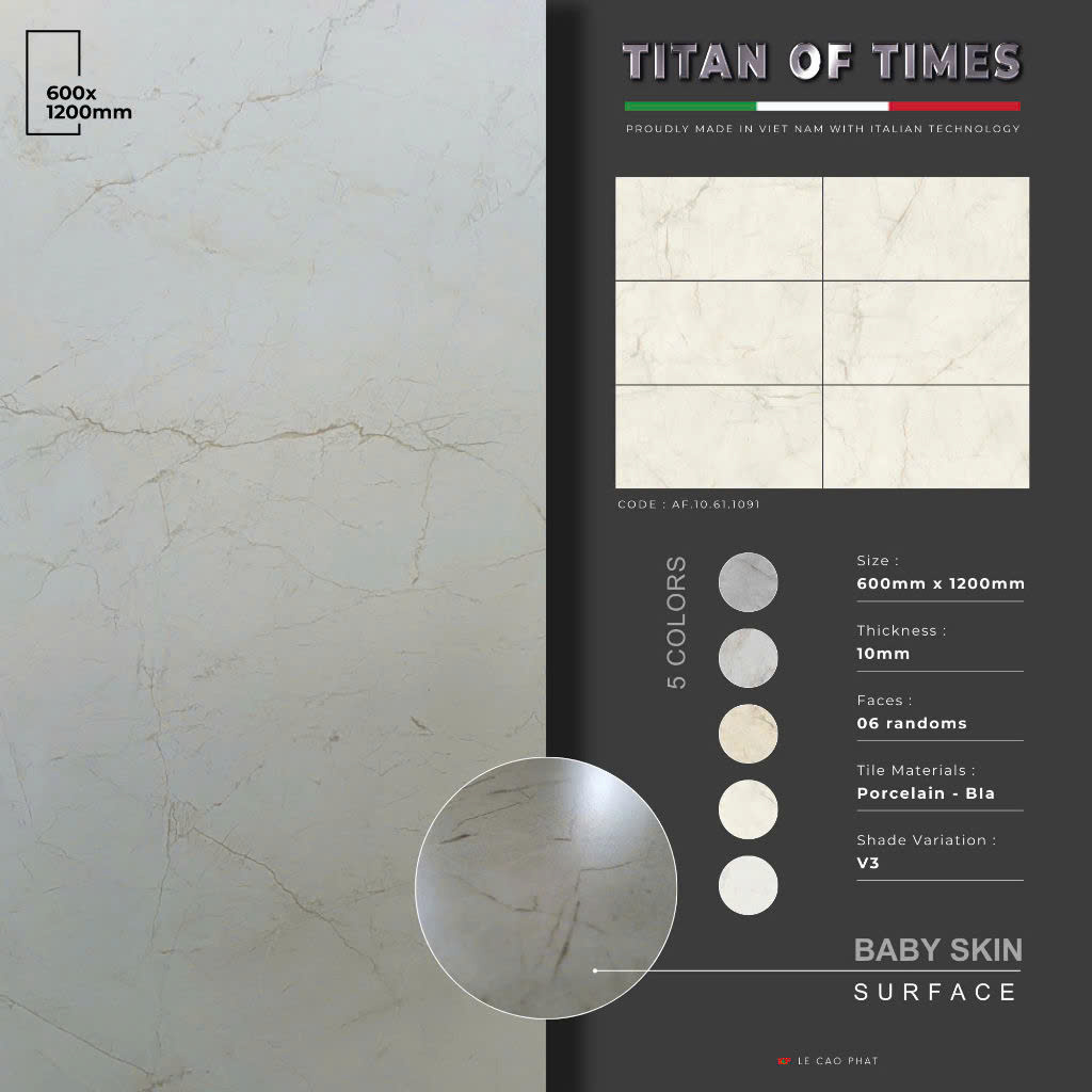 Gạch 60x120 dày 10 ly Mờ mịn cao cấp AF.10.61.1091
